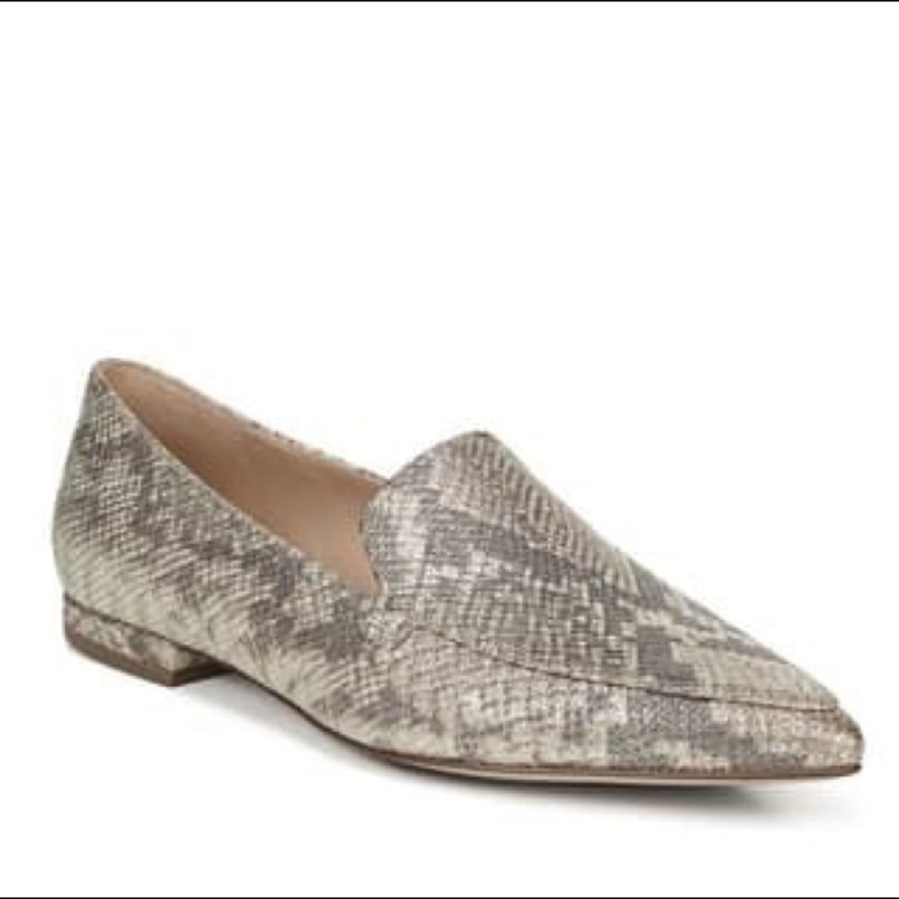 NIB 27 EDIT Snakeskin Printed Pointed Toe Loafer 6